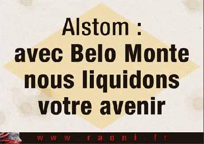 ALSTOM : NON... à la participation de la France au saccage du cœur de la forêt amazonienne