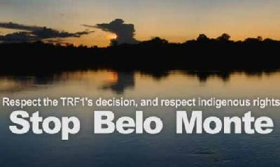 URGENCE BELO MONTE : Amazon Watch lance une campagne pour empêcher la reprise