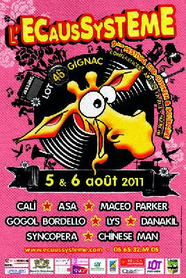 Festival ECAUSSYSTÈME de Gignac (Lot), 5 et 6 août 2011 : RAONI à l'honneur